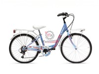 BICI CELINE 24 DONNA 6V AZZURRO/ROSS