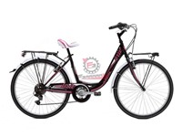 BICI DONNA 26 BRIO LOVE NERO/FUXIA