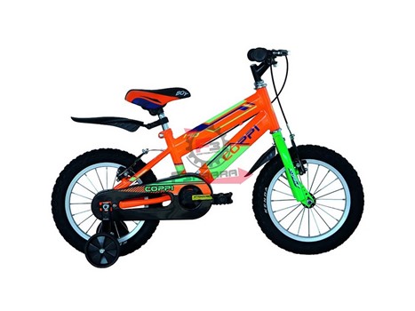 BICI BIMBO 14 ARGO 1V ARANCIO/VERDE
