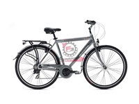 BICI UOMO 28 STYLO 7V ARGENTO/ROSSO