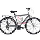 BICI UOMO 28 STYLO 7V ARGENTO/ROSSO