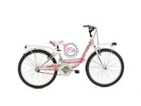 BICI DONNA 26 BRIO 6V BIANCO/ROSA