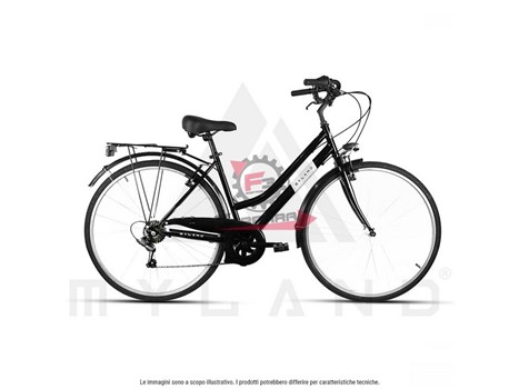 BICI DONNA 28 DOSSO 7V NERO MYLAND