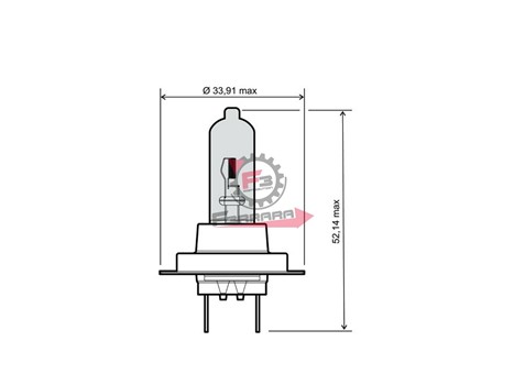 LAMPADA 12V 55W H7 ALOGENA BLU