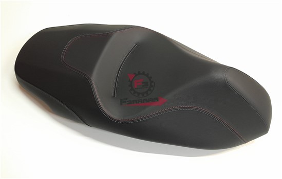 SELLA NERA CON CUCITURE GRIGIE