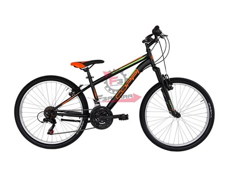 BICI MTB 24 JAUNTY UOMO 18V NE/ARANC