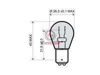 LAMPADA 12V 5/21W BAY15D ROSSA