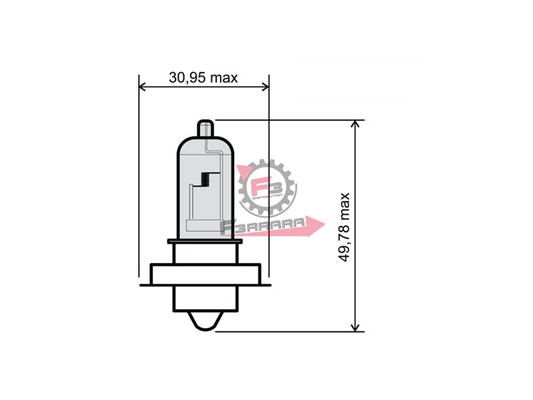 LAMPADA 12V 15W P26S ALOGENA BIANCA