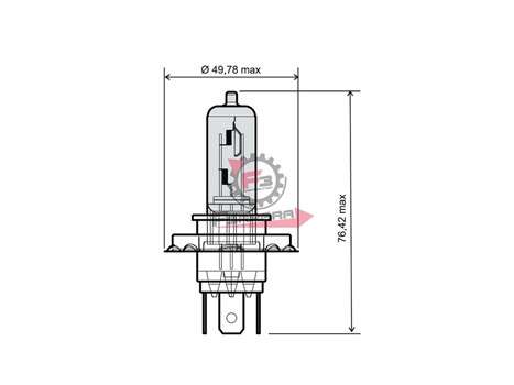 LAMPADA 12V 60/55W H4 P43T ALOGENA