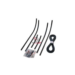 SERIE STRISCE PEDANA VESPA 50 - 90 - 125 PRIMAVERA ET3 IN ALLUMINIO TENERO NERO SEMILUCIDO 154668