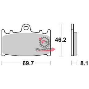 701.6566310 PASTIGLIE FD0143 KAWASAKI ZXR SBS