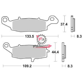 701.6567055 PASTIGLIE FD0228 KAWASAKI SBS