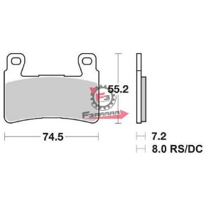 701.6567345 PASTIGLIE FD0258 HONDA CBR900RR 98