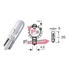 701.201702 LAMPADA TUTTO VETRO 12V-1,2W T5