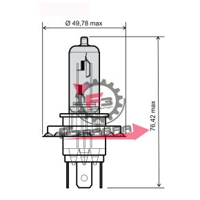 653.246510050 LAMPADA 12V 60/55W H4 P43T BLU