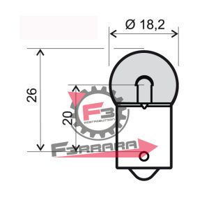 LAMPADA 12V 5W SFERA BA15S BIANCA SOSTITUITO CON 246510221