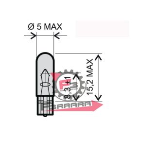 LAMPADA 12V 1,2W T5 BIANCA
