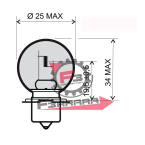 LAMPADA 12V 15W CODICE P26S BIANCA SOSTITUITO CON 246510296