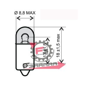 LAMPADA 6V 4W MICRO BA9S BIANCA