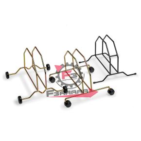 PORTACICLO A 1 CON ROTELLE ZINCATO