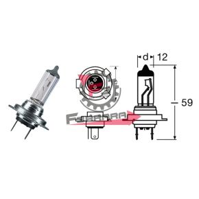 457.404200645 LAMPADA 12V 55W H7 ALOGENA BIANCA