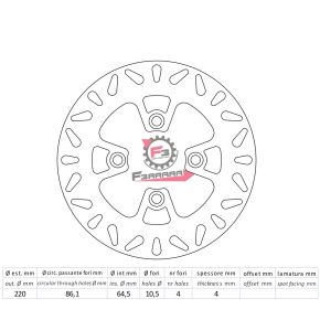 501.FMD0318R DISCO FRENO POST. SUZUKI 125/150 02>