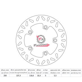 501.FMD0362R DISCO FRENO POST. SUZUKI BURGMAN 650