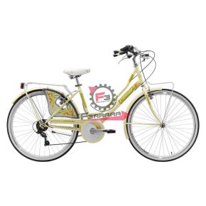 130.9286517 BICI FLOWER 26 DONNA 6V AVORIO