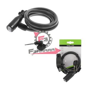 653.588002921 LUCCHETTO A CAVO 6X800 SPIRALE NERO