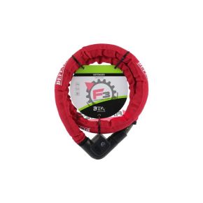 LUCCHETTO PITONE 22X1200 RICOPERTO ROSSO DOPPIA CHIAVE PIATTA