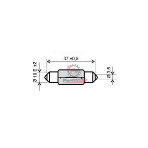 LAMPADA 12V 10W SILURO 11X39 BIANCA