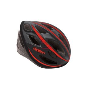 002201675 CASCO ADULTO RADEON NERO ROSSO -L-