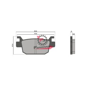 SERIE PASTIGLIE FRENO ORGANICHE FD0401 MALOSSI