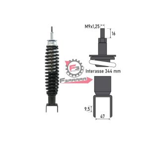 AMMORTIZZATORE VESPA PK XL/FL/N/HP POSTERIORE CON MOLLA 