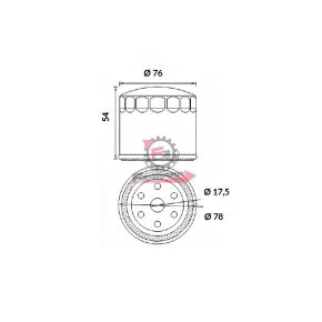 403550035 FILTRO OLIO HF565 - COF465 HOKIO