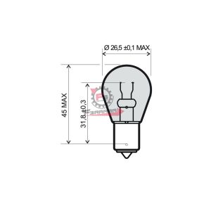 246510191 LAMPADA 12V 21W SFERA BA15S BIANCA