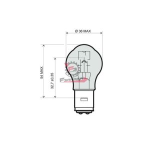 LAMPADA 12V 45/40W BA20D BIANCA
