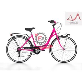 BICI NEON 26 DONNA 6V ARANCIO FLUO