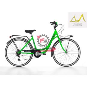 BICI NEON 26 DONNA 6V GIALLO FLUO