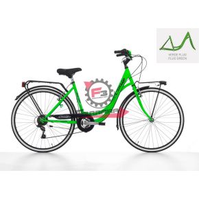 BICI NEON 26 DONNA 6V VERDE FLUO