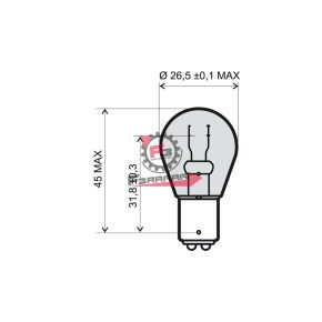 LAMPADA 12V 5/21W BAY15D ROSSA