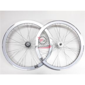40706SSSK RUOTE BICI FIXED 700X28 SILVER (CP)