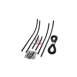 SERIE STRISCE PEDANA VESPA 50 - 90 - 125 PRIMAVERA ET3 IN ALLUMINIO TENERO NERO SEMILUCIDO 154668