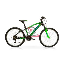 BICI MTB UOMO 24 MUD 18 VELOCITA' NERO-VERDE