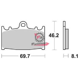 701.6566310 PASTIGLIE FD0143 KAWASAKI ZXR SBS