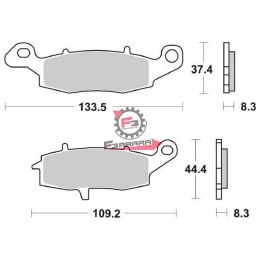 701.6567040 PASTIGLIE FD0227 KAWASAKI-SUZUKI