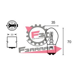 LAMPADA 12V 45/40W BA20D BILUCE HERT