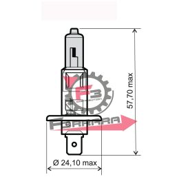 201.E0300300 LAMPADA 12V 55W P14,5S - H1 ALOGENA