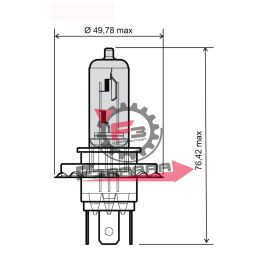 201.E0300321 LAMPADA 12V 60/55W H4 ALOGENA P43T
