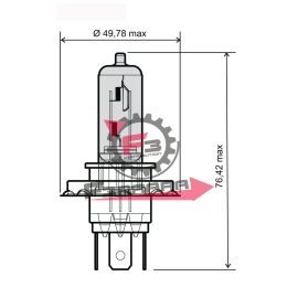 LAMPADA 12V 35/35W H4 BIANCA